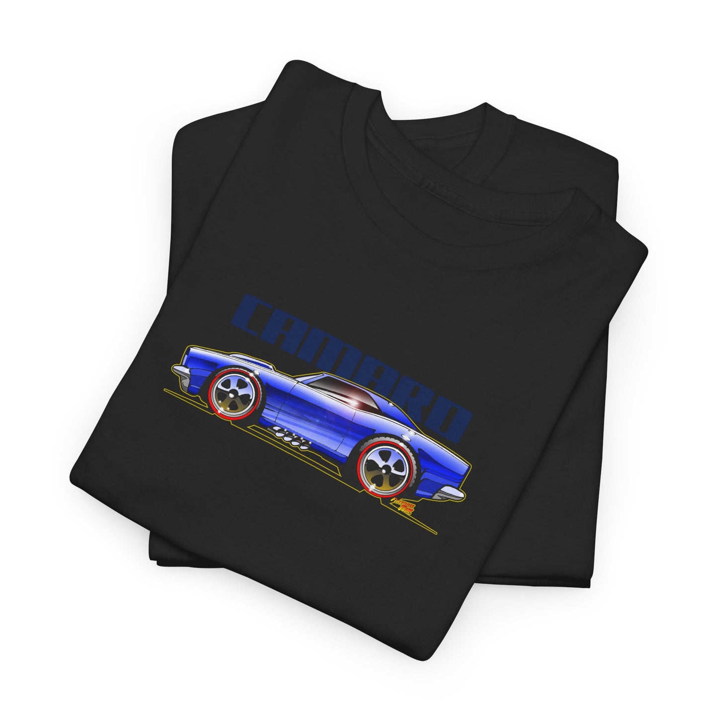 HOT WHEELS CAMARO Custom Collectible Fireball Art Heavy Cotton Tee 12 Colors