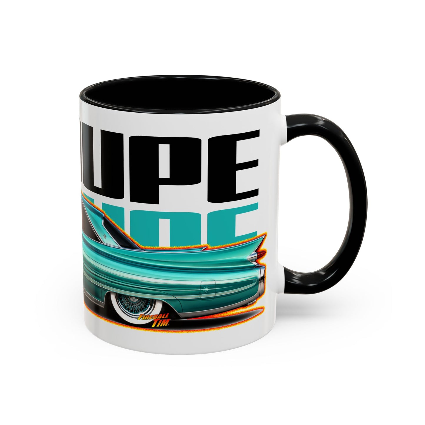 CADILLAC CUSTOM COUPE 1961 Collectible Fireball Art Coffee Mug - 2 Sizes