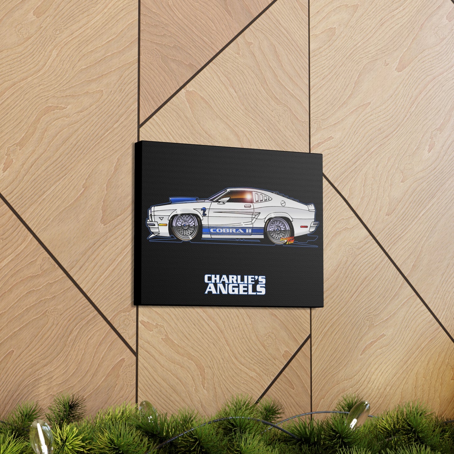 CHARLIES ANGELS TV Show Ford Mustang Cobra 2 Concept Art Canvas Print 11x14