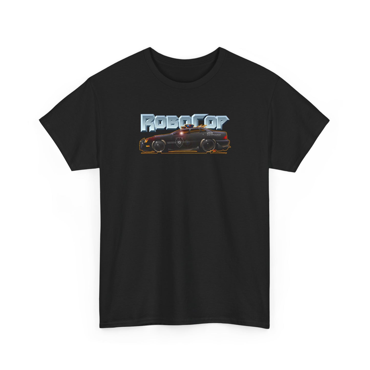 ROBOCOP Taurus Police Car Fireball Art Tee Shirt - Multiple Colors