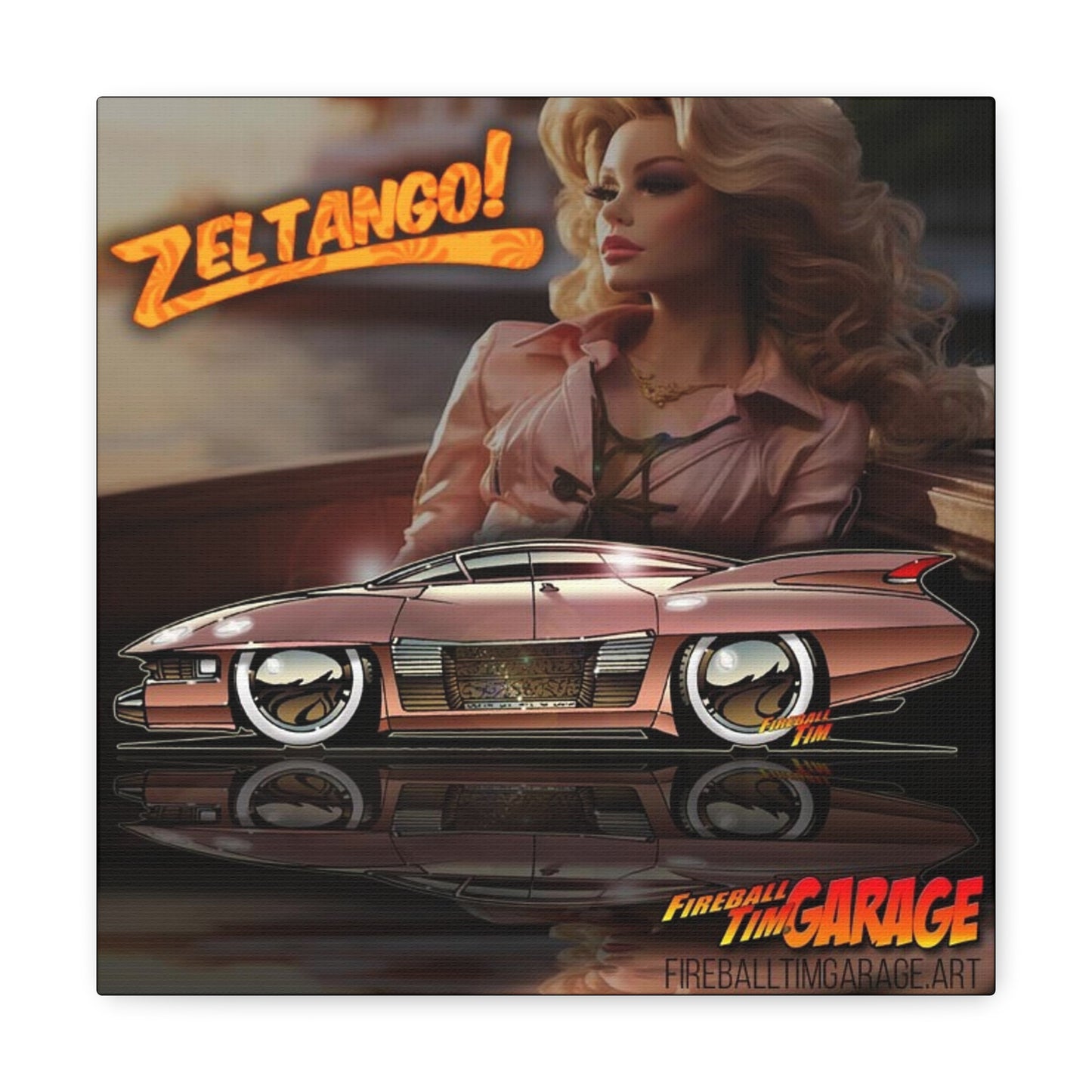 KILLERADO Zeltango 1960 Concept Car Garage Canvas Gallery Art Print 12x12