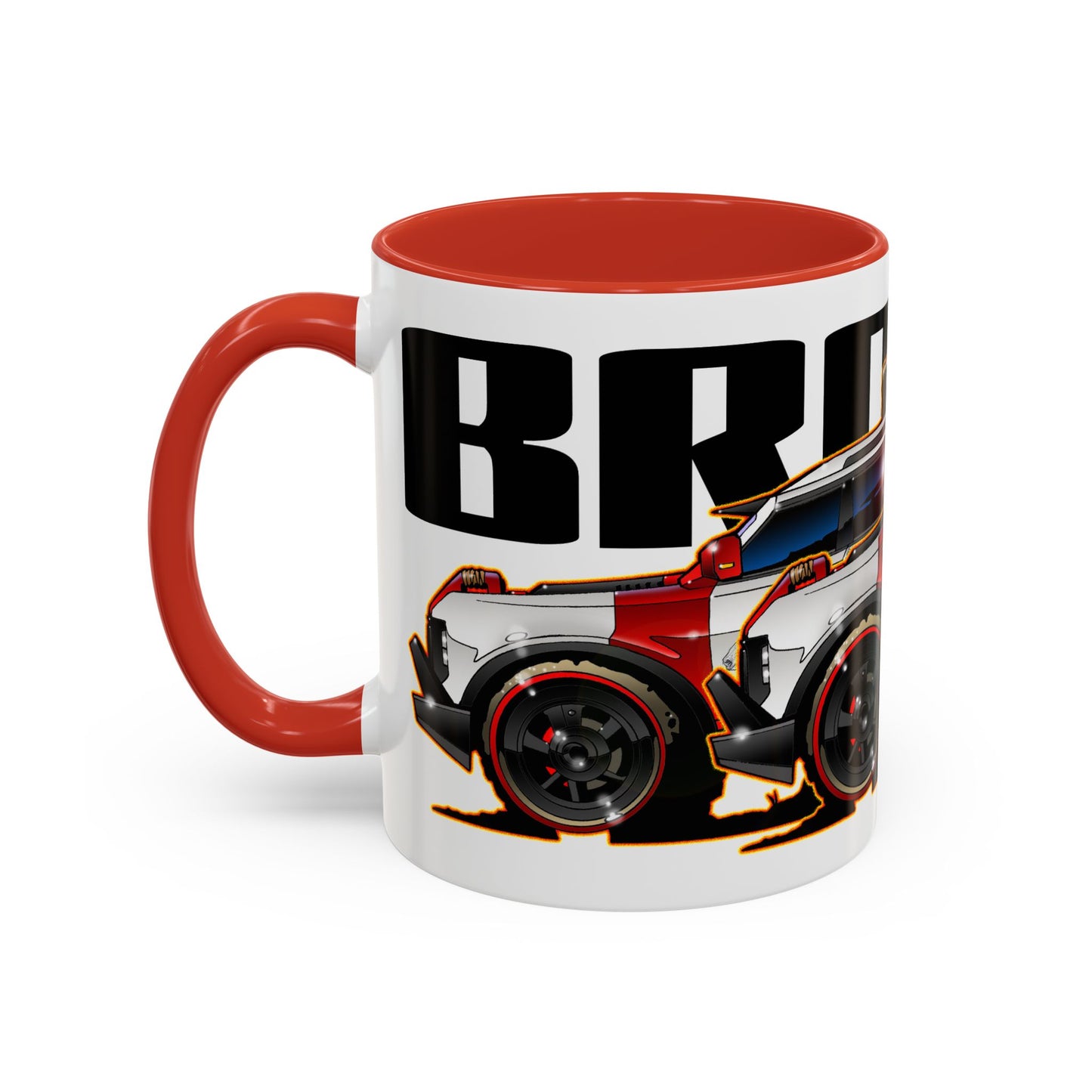 FORD BRONCO AMERICANO CUSTOM Fireball Art Collectible Coffee Mug - 2 Sizes