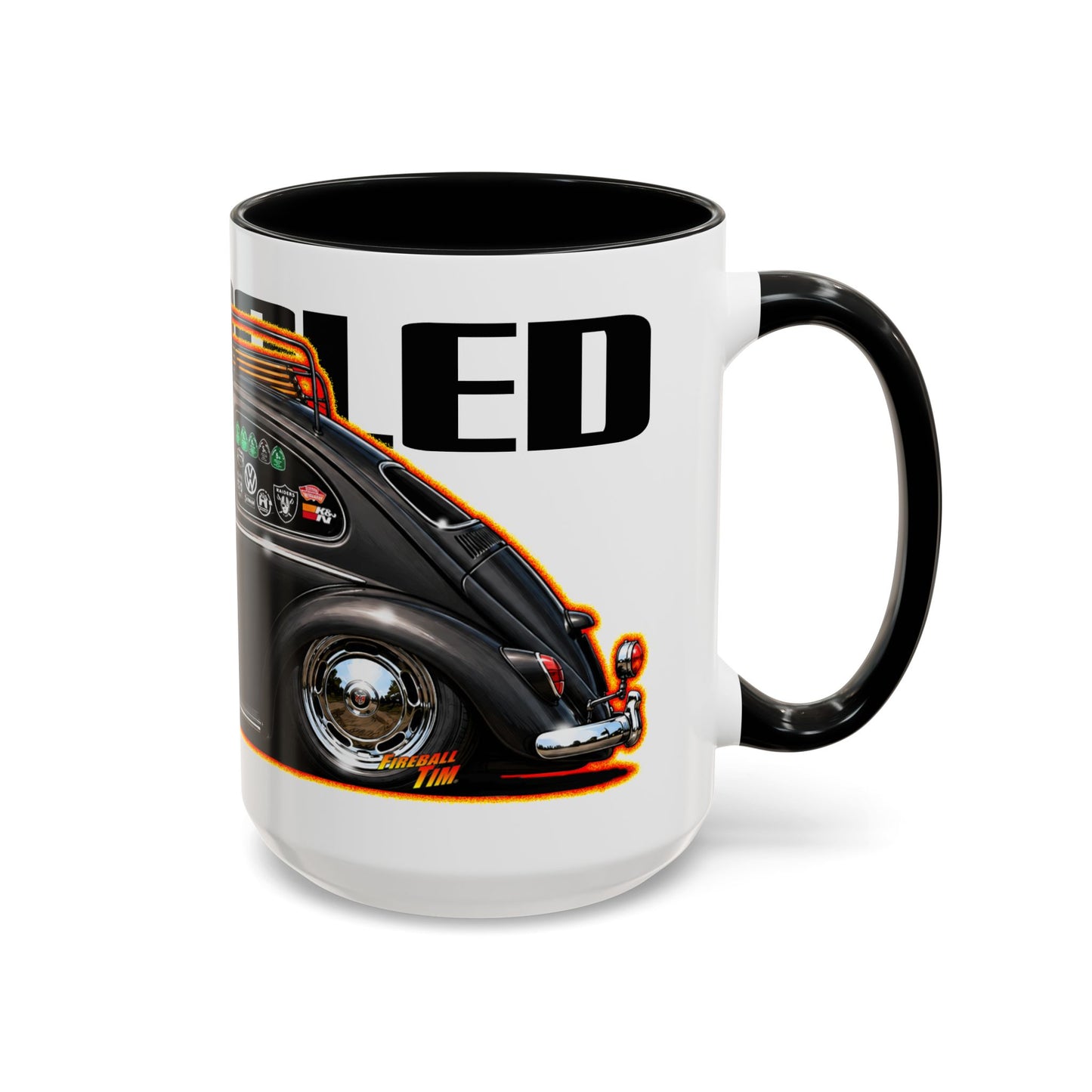 AIRKOOLED KLASSICS Custom VW Bug Collectible Fireball Art Coffee Mug - 2 Sizes