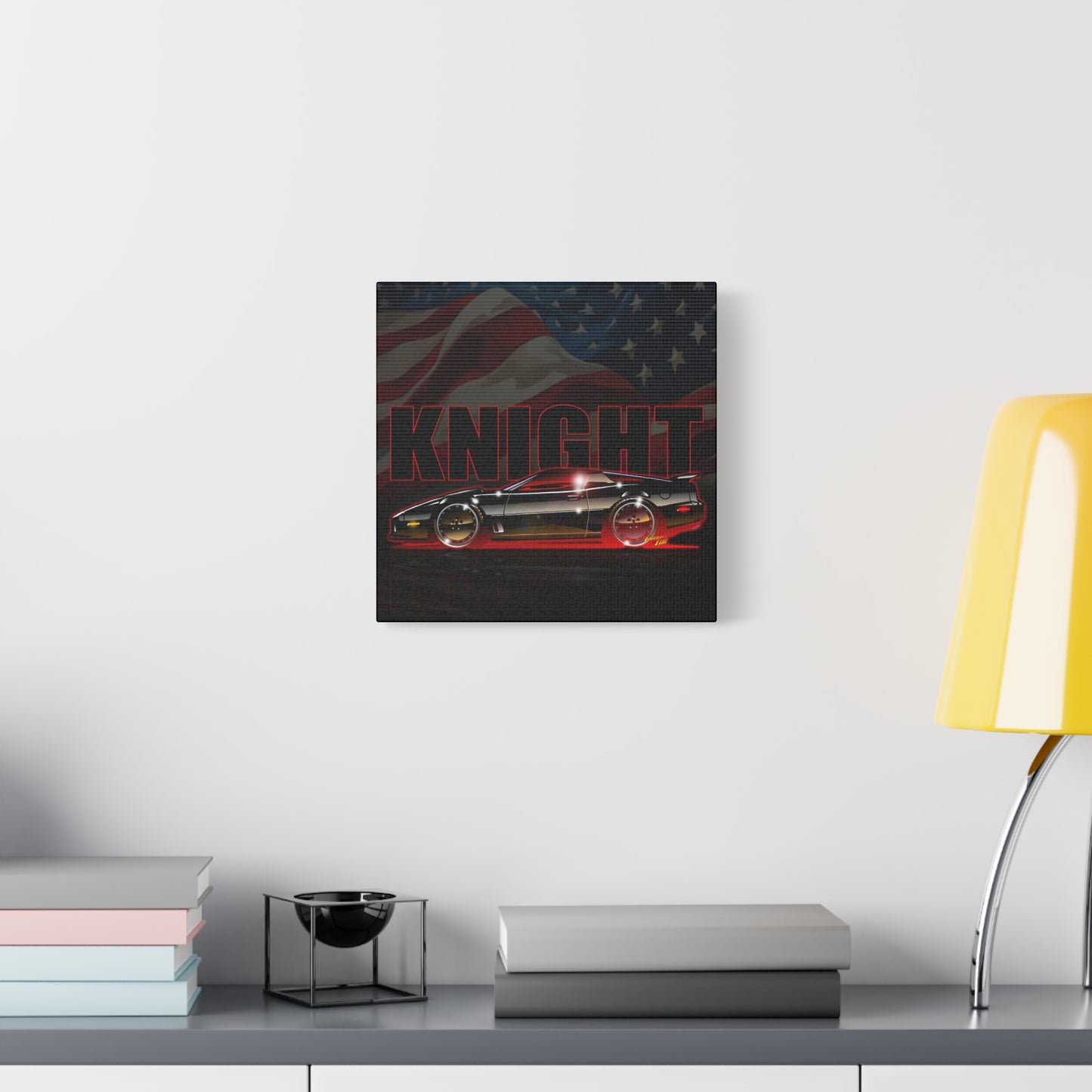 KNIGHT RIDER PONTIAC TRANS AM Canvas Art Wall Print - 12x12