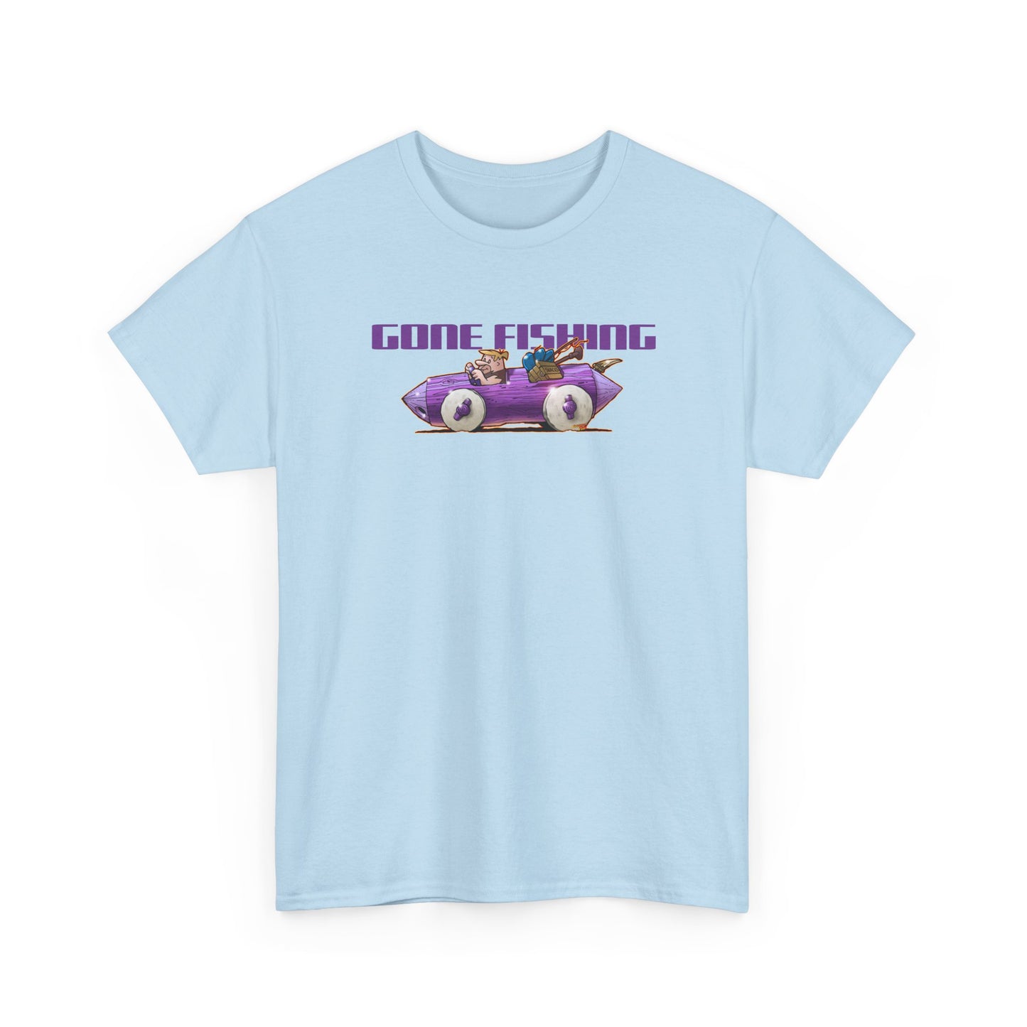 FLINSTONES BARNEY RUBBLE Gone Fishing Fireball Tee Shirt - Multiple Colors
