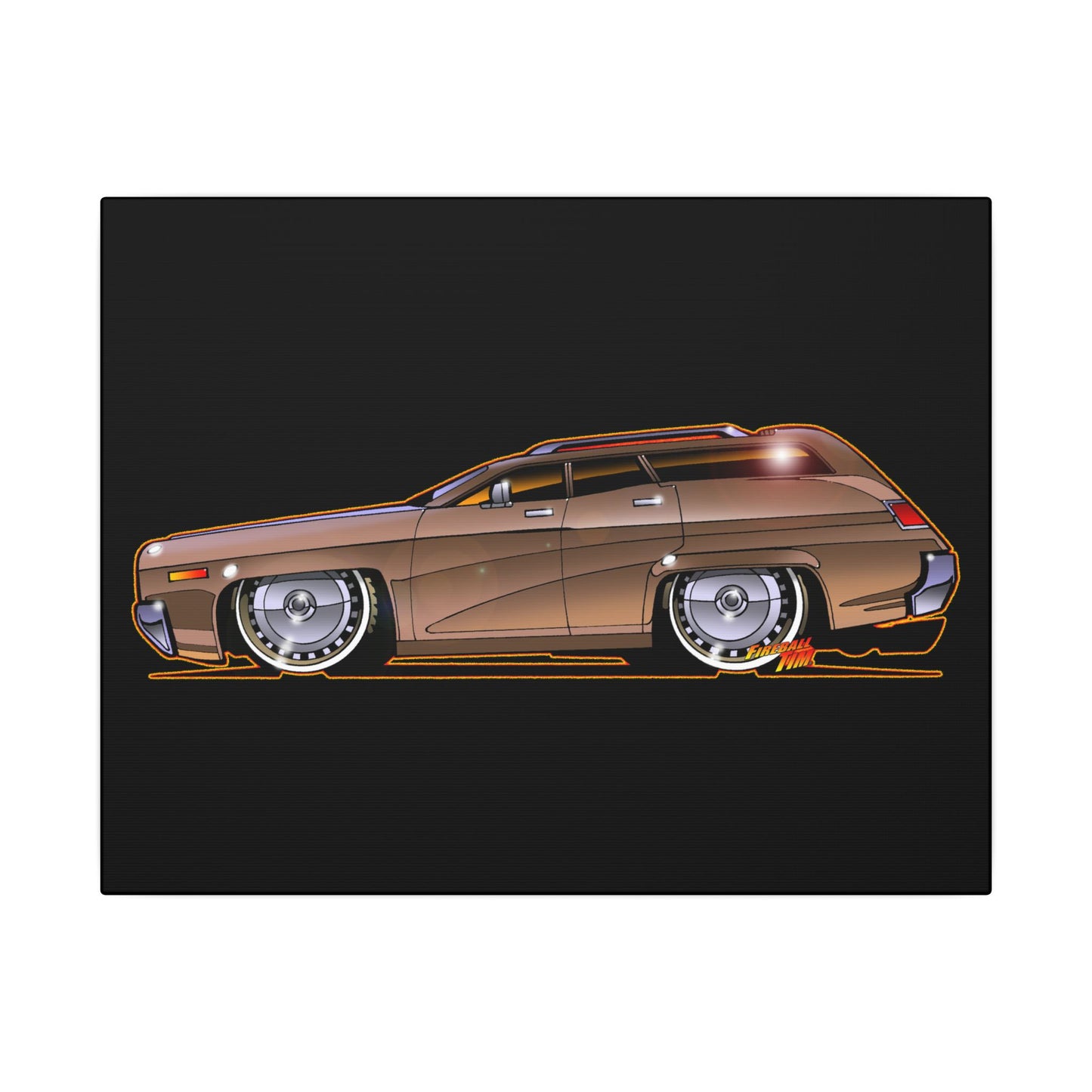 BRADY BUNCH 1971 Plymouth Satellite Station Wagon Canvas Art Print - 11x14