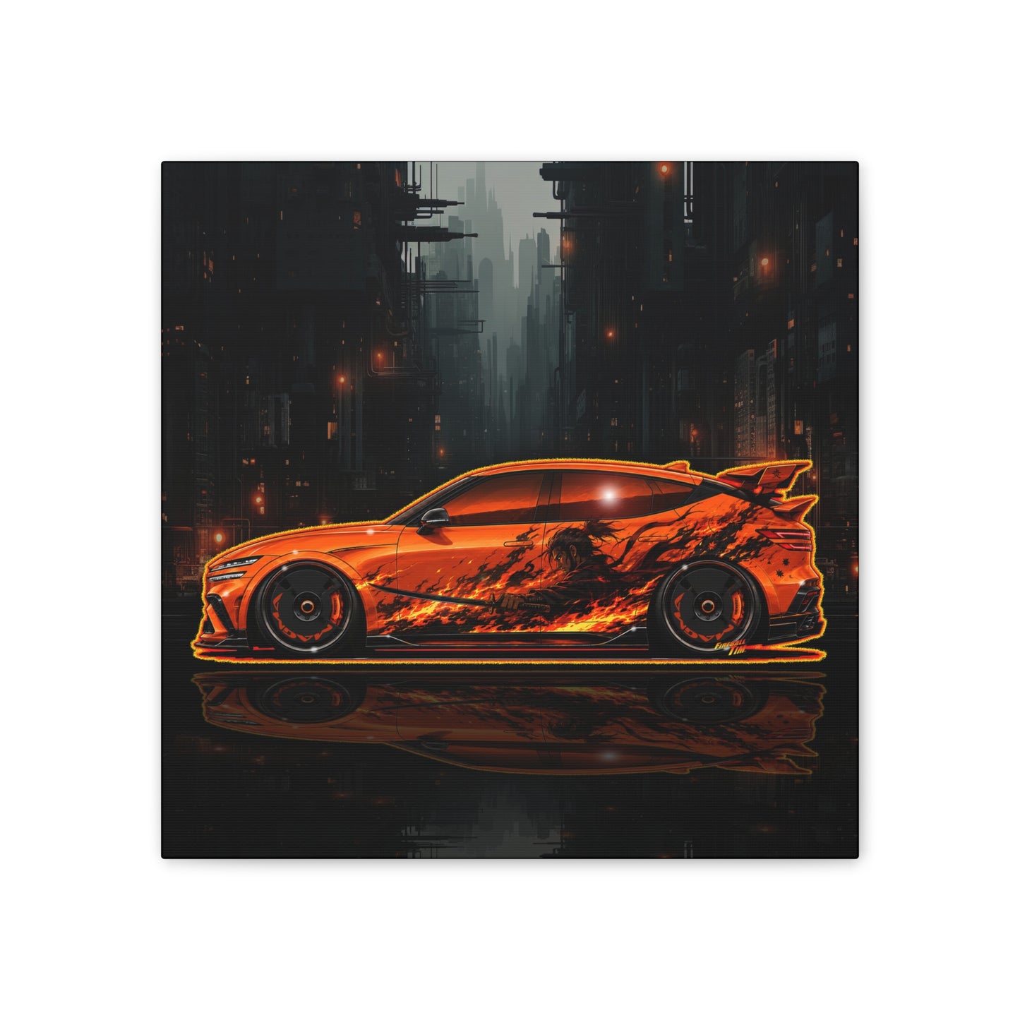 GENESIS MAGMA 2027 Custom Collectible Fireball Art Canvas Stretched Print