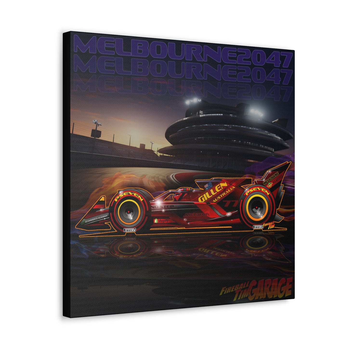 GILLEN AUSTRALIA F1 2047 Concept Art Canvas MASTERPRINT 3 Sizes