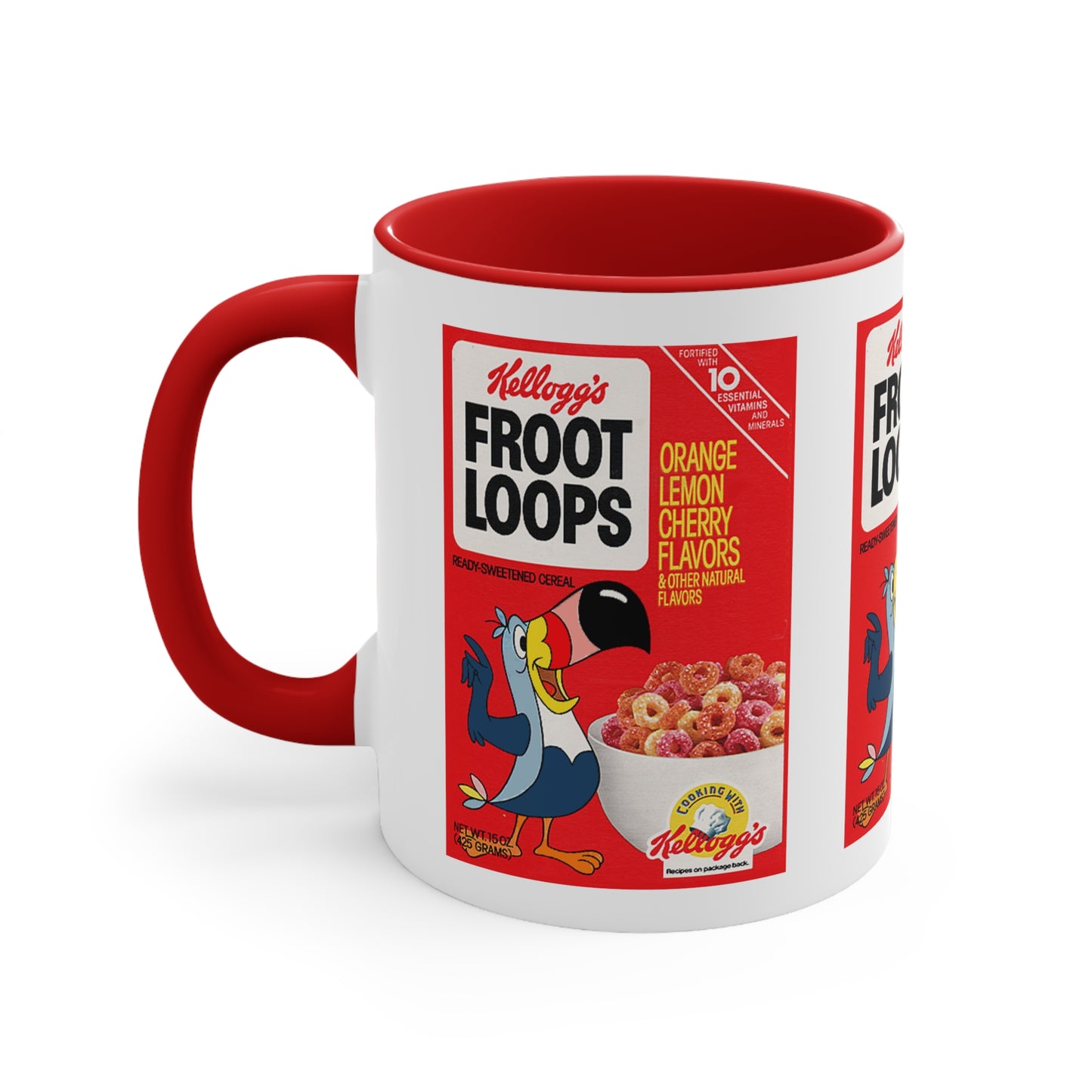 Vintage FROOT LOOPS Cereal Box Art Coffee Mugs 11oz