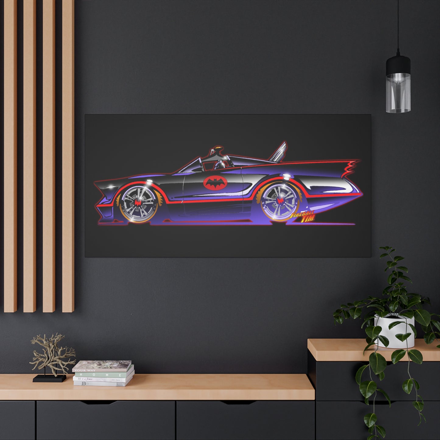 BATMOBILE 1966 BATMAN TV Car Canvas Art Print 11x14