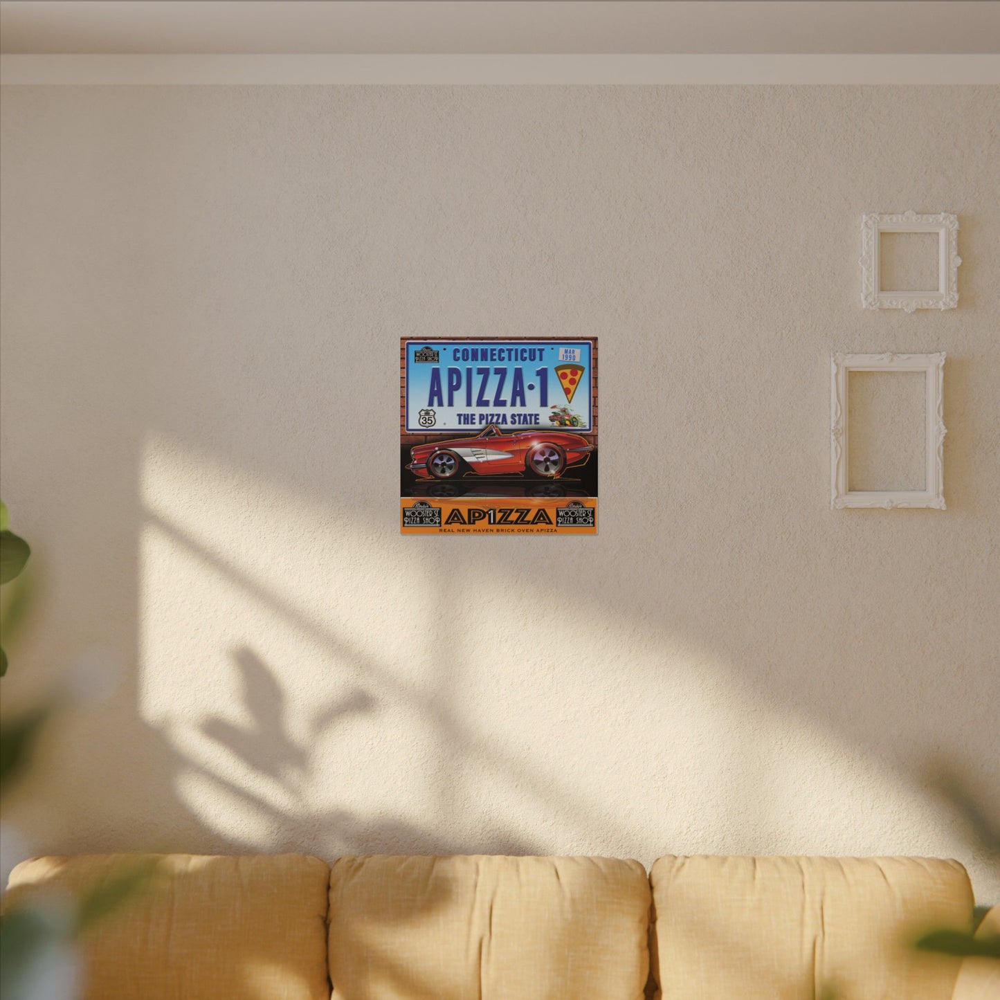 CORVETTE 1958 APIZZA 1 Fireball Art Canvas Print