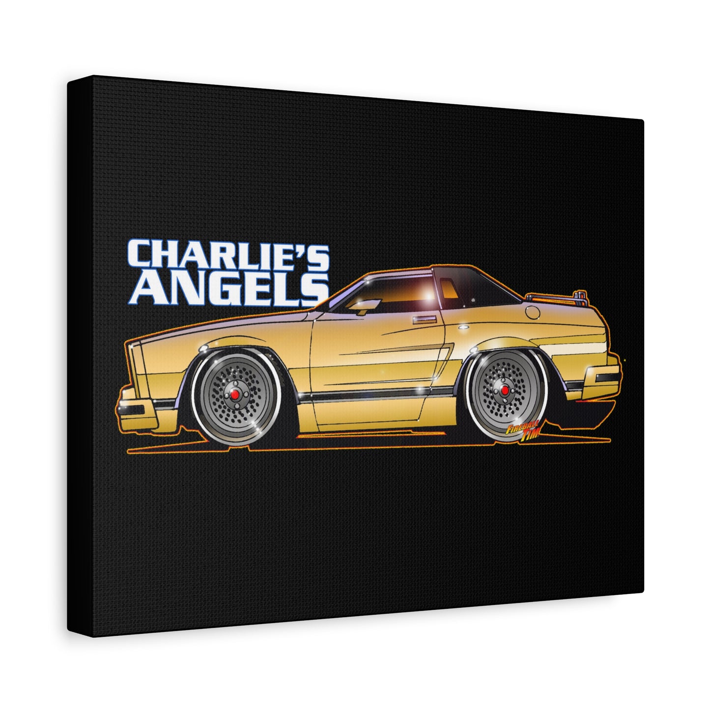 CHARLIE'S ANGELS FORD MUSTANG GHIA TV Car Canvas Art Wall Print - 11x14