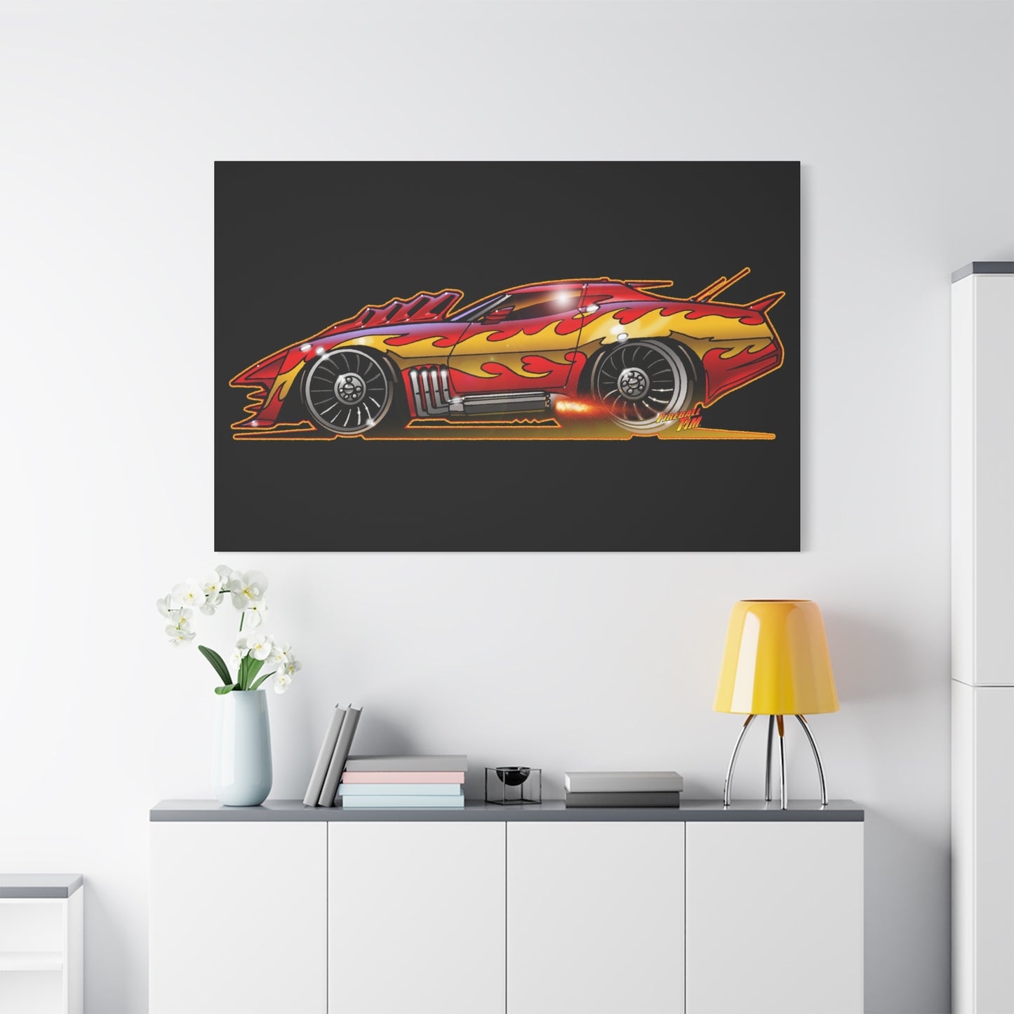 CORVETTE SUMMER Movie Car Fireball Art Canvas Print