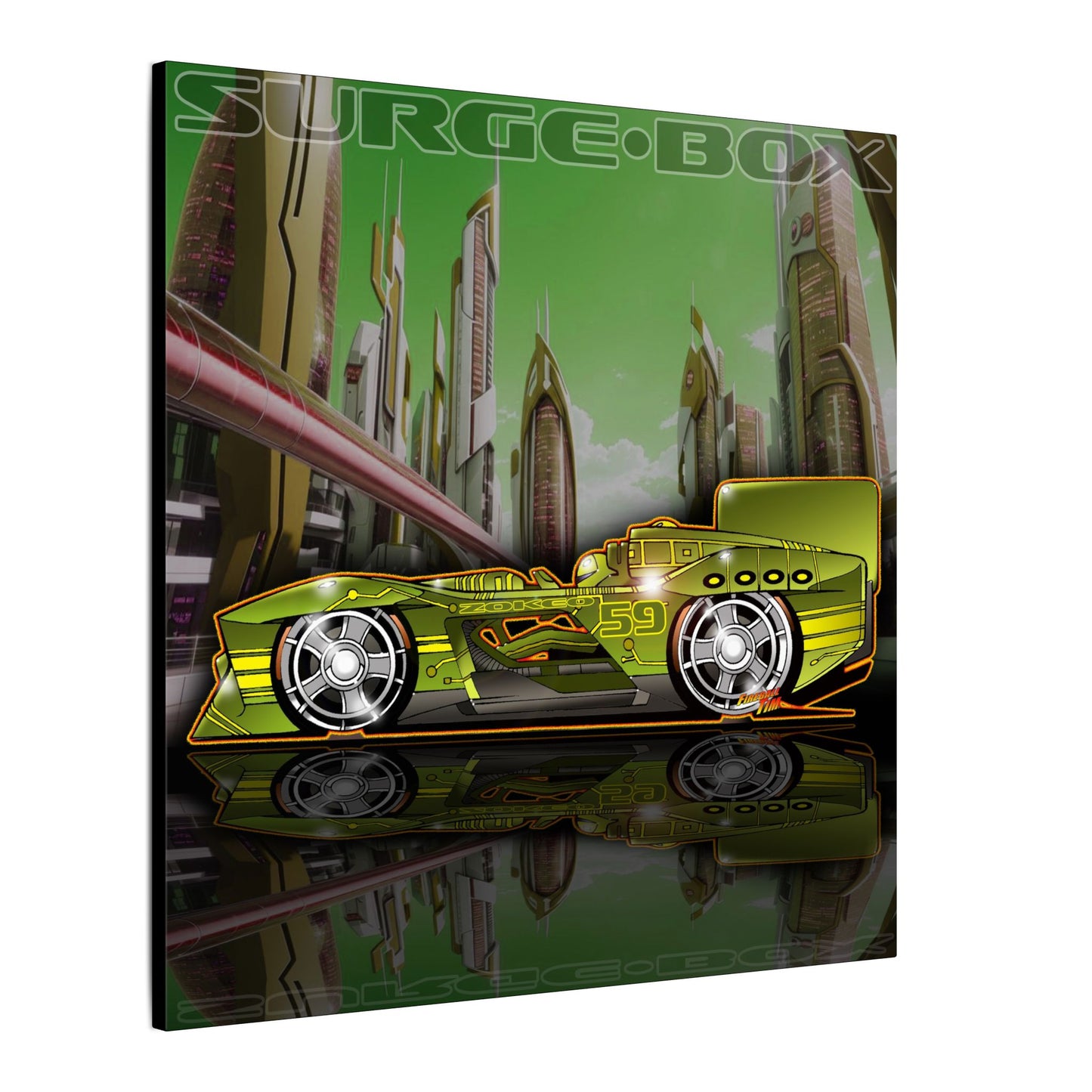 SPEED RACER SURGE BOX Zokeo Race Car Collectible Fireball Art Canvas Print