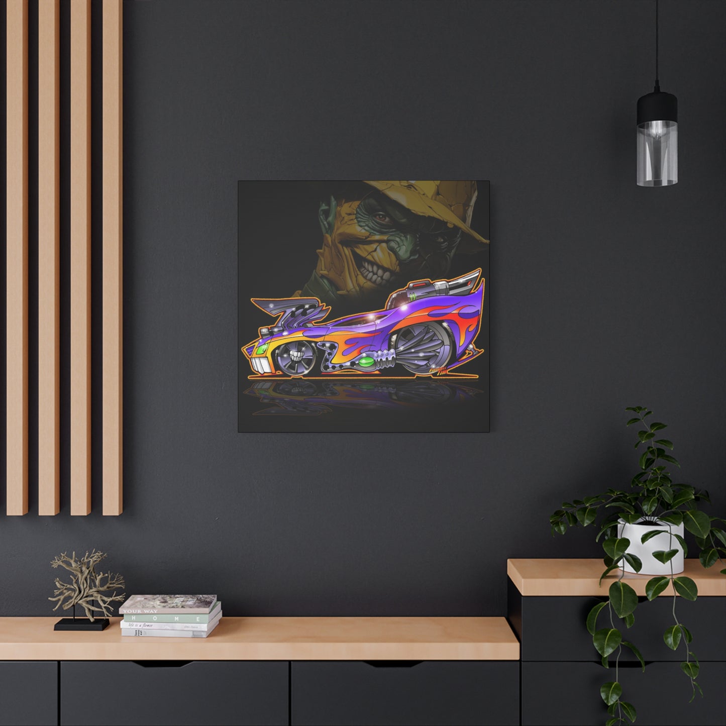SON OF THE MASK Musclecar Fireball Art Canvas Print