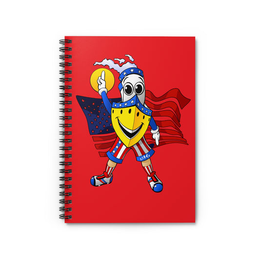 BUDDY CRUISE Patriot Spiral Notebook - Ruled Line - Great for Journaling & Drawing!