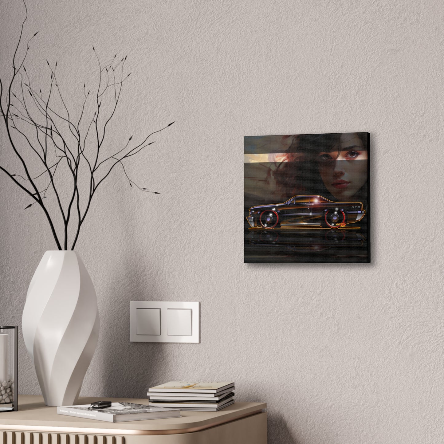 PONTIAC BONNEVILLE 1964 Fireball Art Canvas Print
