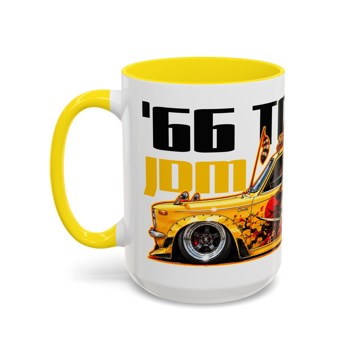 JDM 1966 TOYOTA COROLLA Collectible Fireball Art Coffee Mug - 2 Sizes