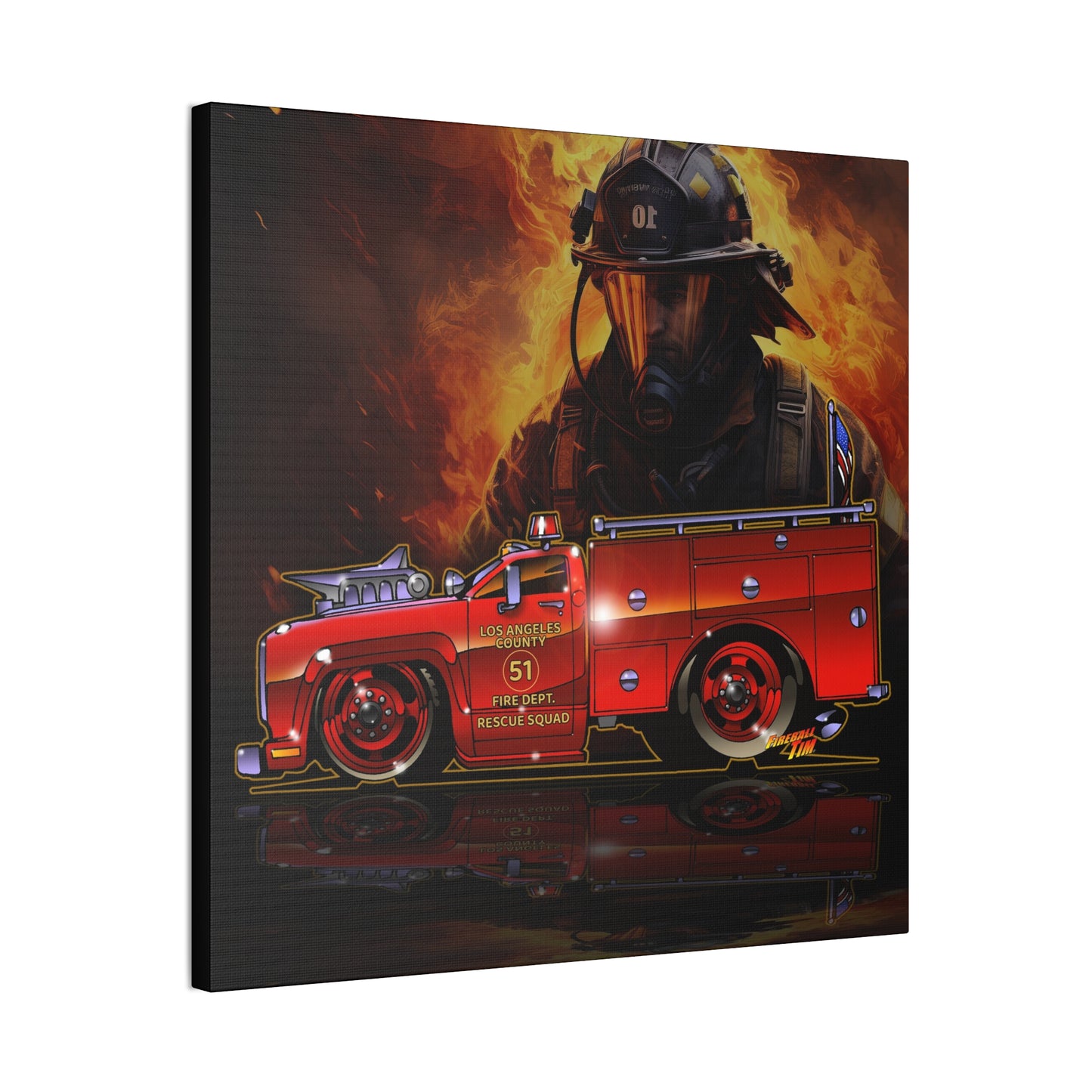 EMERGENCY SQUAD 51 Paramedic Truck TV Show Canvas Art Print 2 Sizes