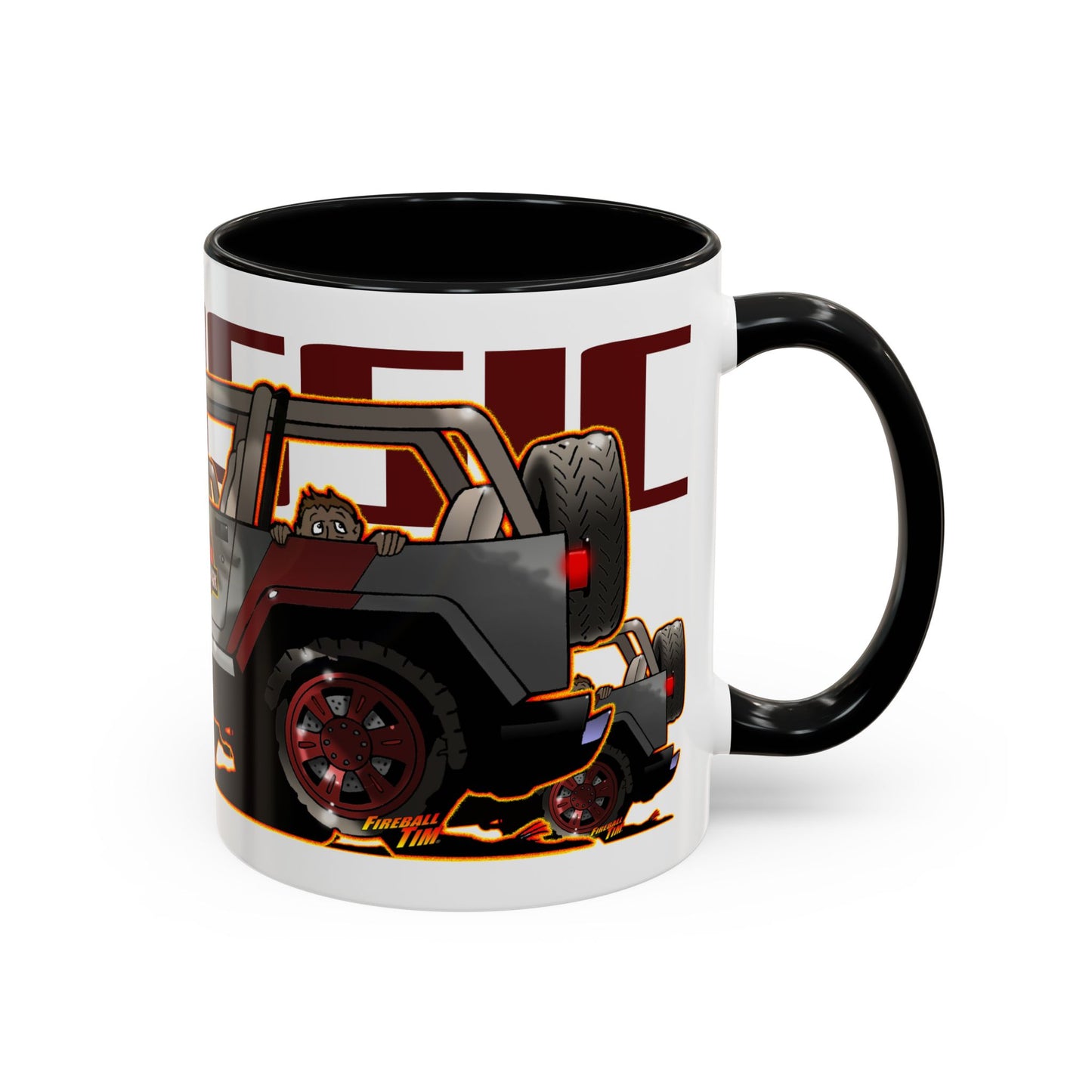 JURASSIC PARK JEEP Collectible Coffee Mug - 2 Sizes Adventure - Perfect for Dinosaurs Fans, Unique Retro Gift, Morning Coffee, Movie Lovers