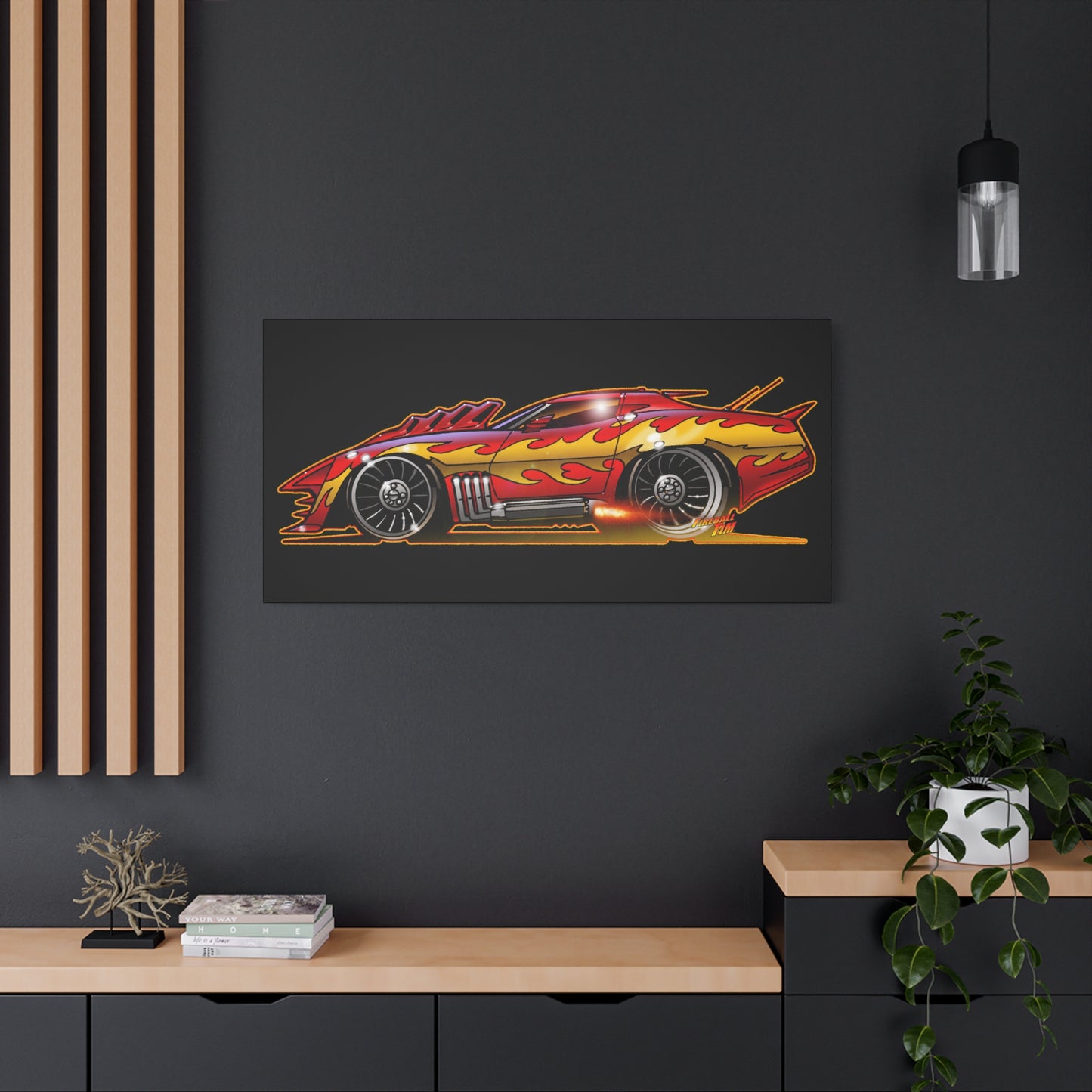 CORVETTE SUMMER Movie Car Fireball Art Canvas Print