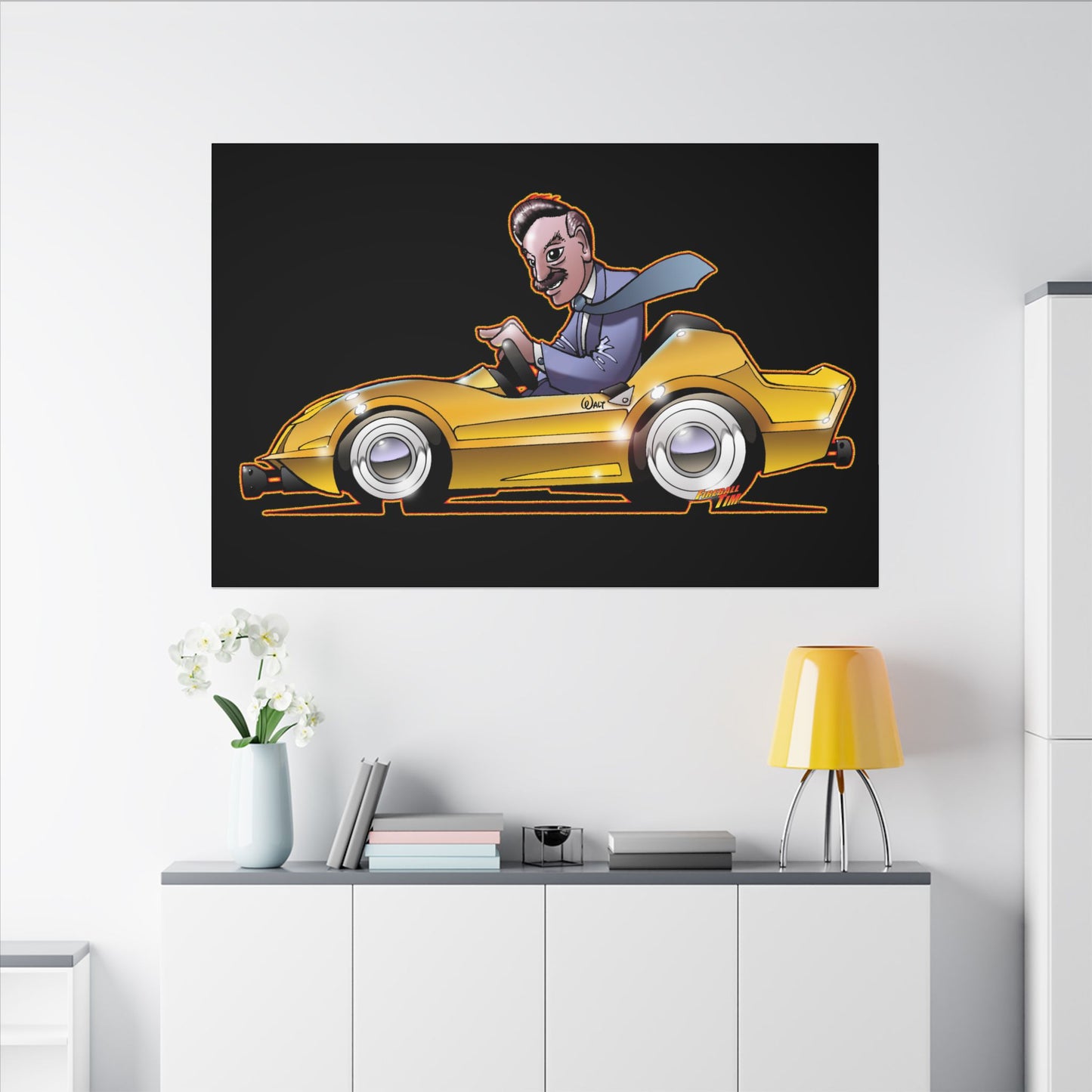 AUTOPIA CLASSIC Walt Disney Fireball Art Canvas Print