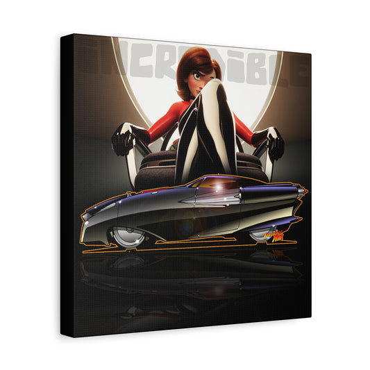 PIXAR INCREDIBLES Incredicar Canvas Art Wall Print - 12x12