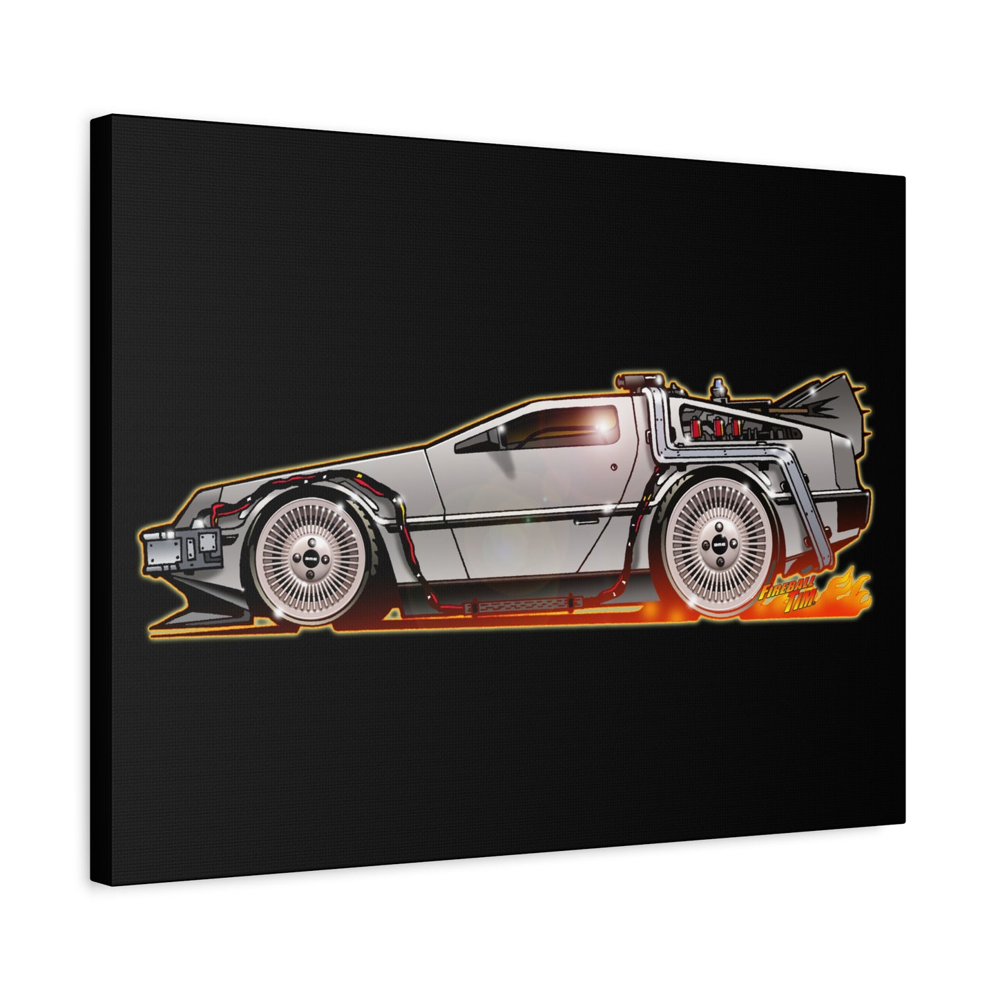 BACK to the FUTURE Delorean Time Machine Canvas Art Wall Print