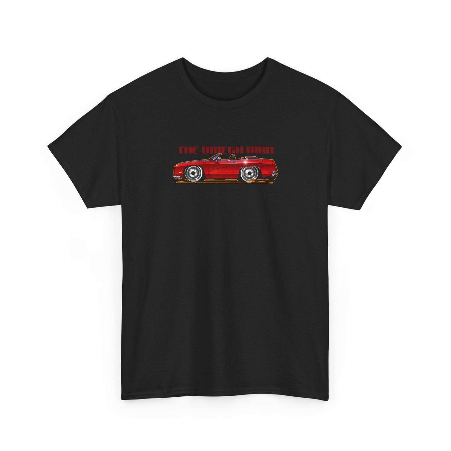 THE OMEGA MAN 1970 Ford Galaxie Movie Car Fireball Art Tee Shirt - Multiples