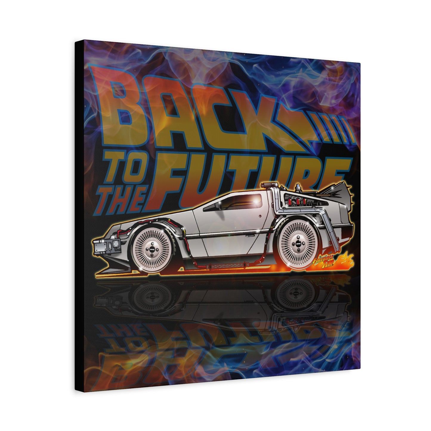BACK to the FUTURE Delorean Time Machine Canvas Art Wall Print