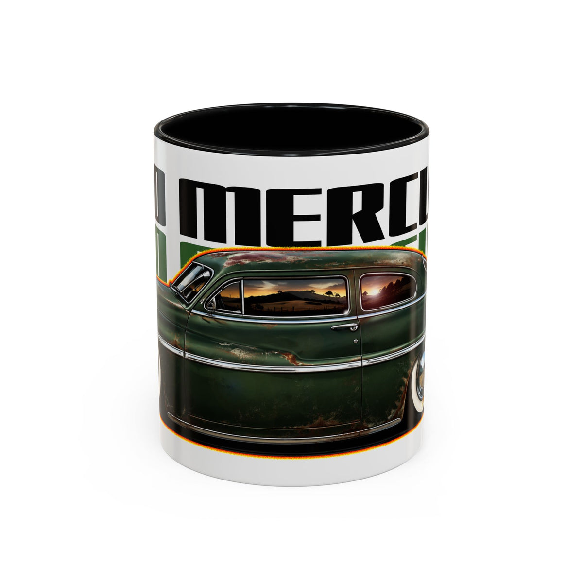 MERCURY COUPE 1950 Collectible Fireball Art Coffee Mug - 2 Sizes