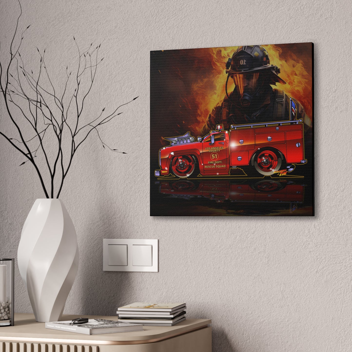 EMERGENCY SQUAD 51 Paramedic Truck TV Show Canvas Art Print 2 Sizes