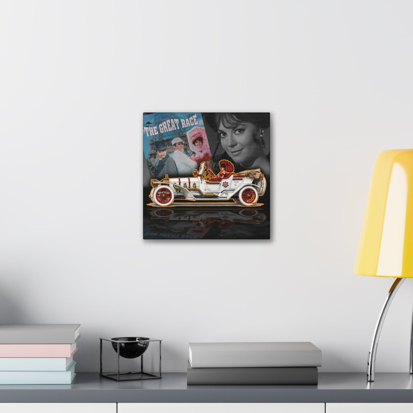 THE GREAT RACE Leslie Special Collectible Fireball Art Canvas Stretched Print