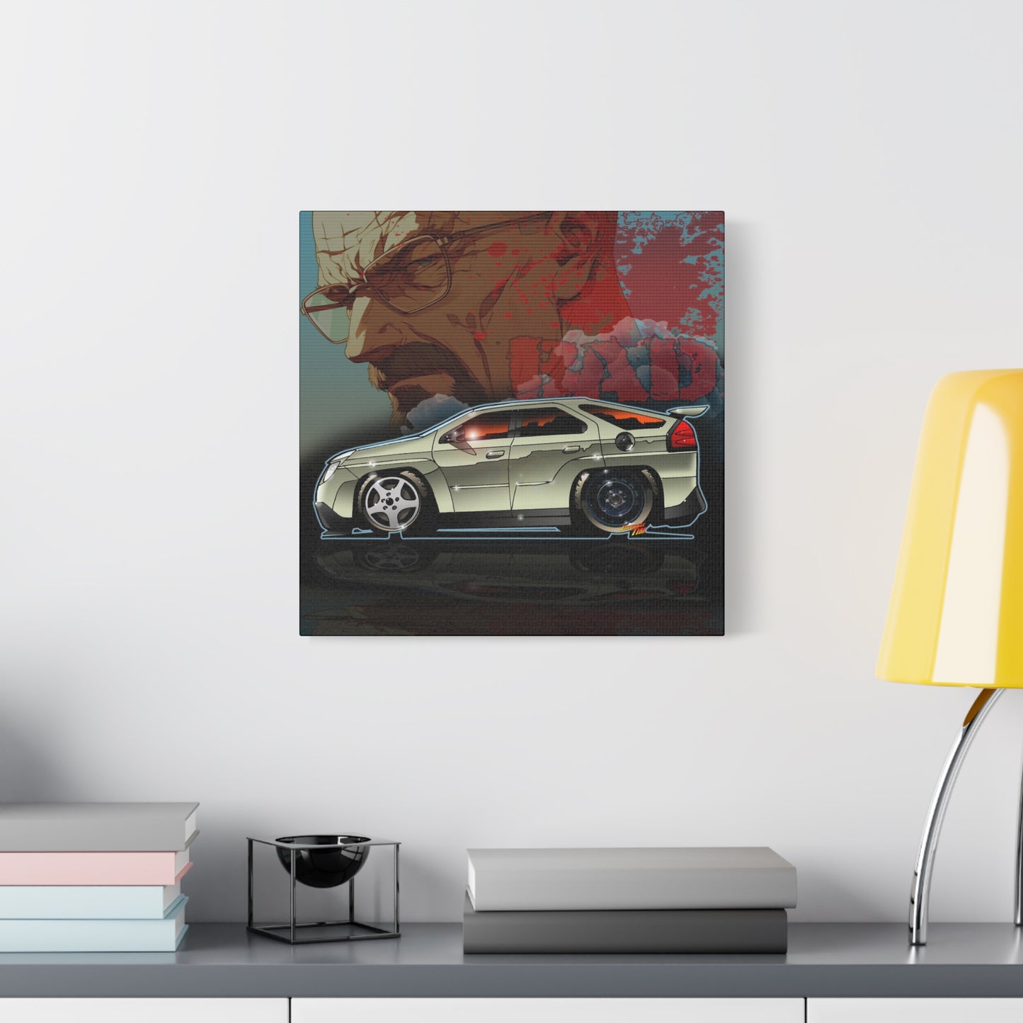 BREAKING BAD Pontiac Aztek Fireball Art Canvas Wall Print
