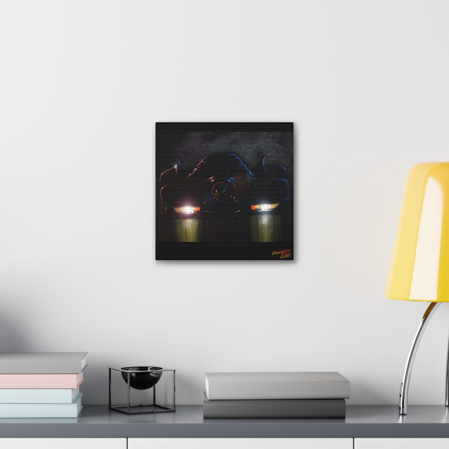 BATMOBILE 1989 BATMAN Fireball Canvas Art Wall Print - 12x12