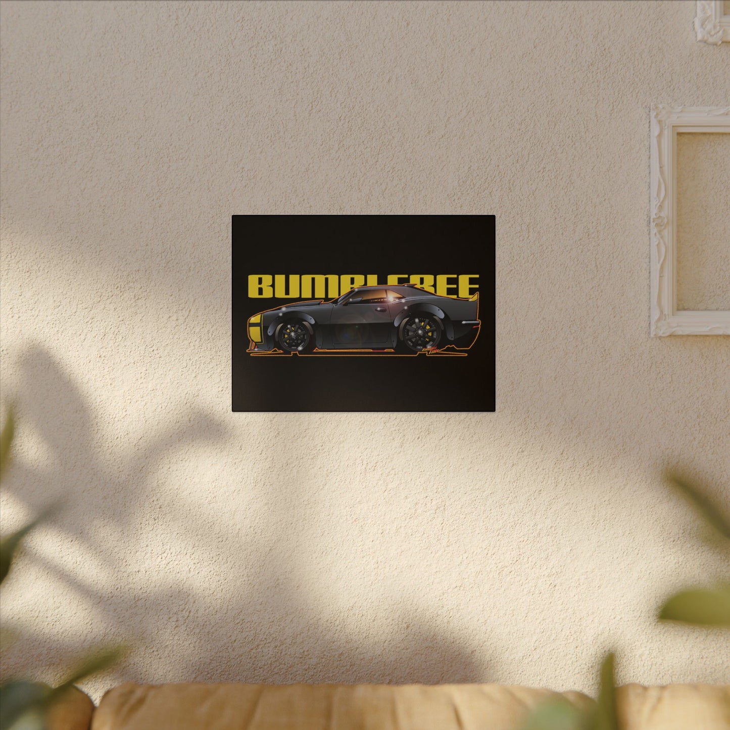 TRANSFORMERS BUMBLEBEE 1967 Camaro Fireball Art Canvas Print