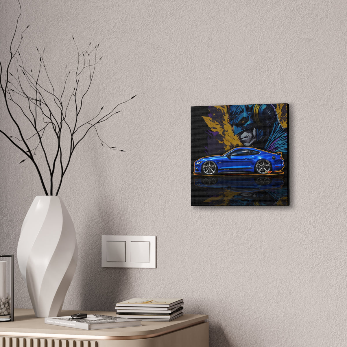 FORD MUSTANG 2017 California Special Collectible Fireball Art Canvas Stretched Print