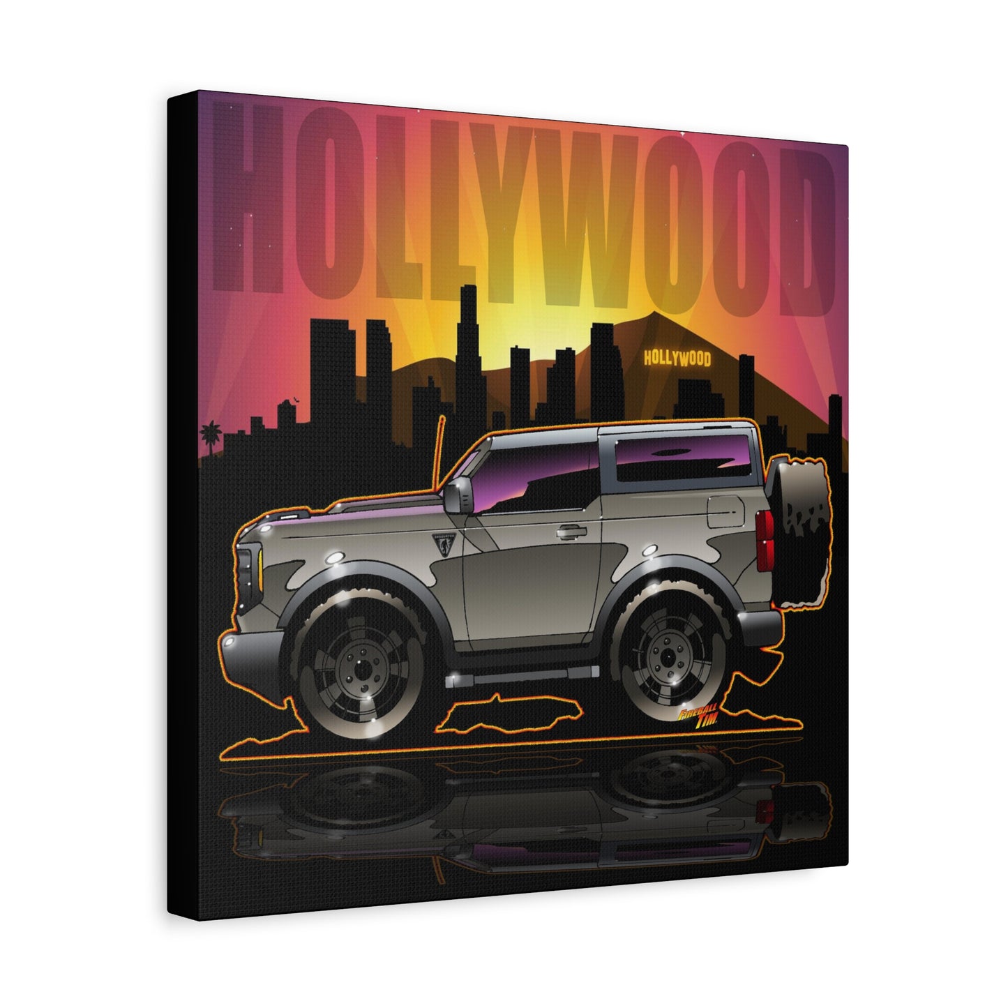 FORD BRONCO SASQUATCH 2026 Collectible Fireball Art Canvas Print
