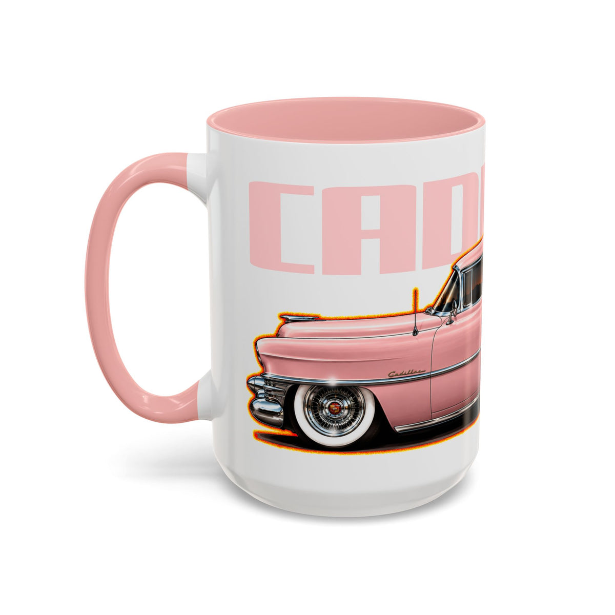 CADILLAC Coupe DeVille 1955 Collectible Fireball Art Coffee Mug - 2 Sizes