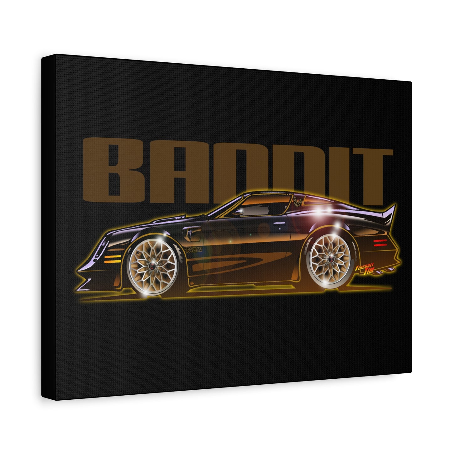 SMOKEY AND THE BANDIT Pontiac Trans Am Fireball Art Canvas Print - Sizes