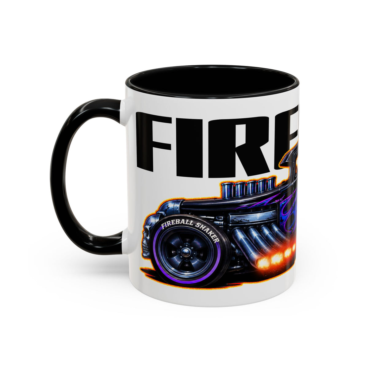 HOT WHEELS FIREBALL SHAKER Hot Rod Collectible Fireball Art Coffee Mug - 2 Sizes