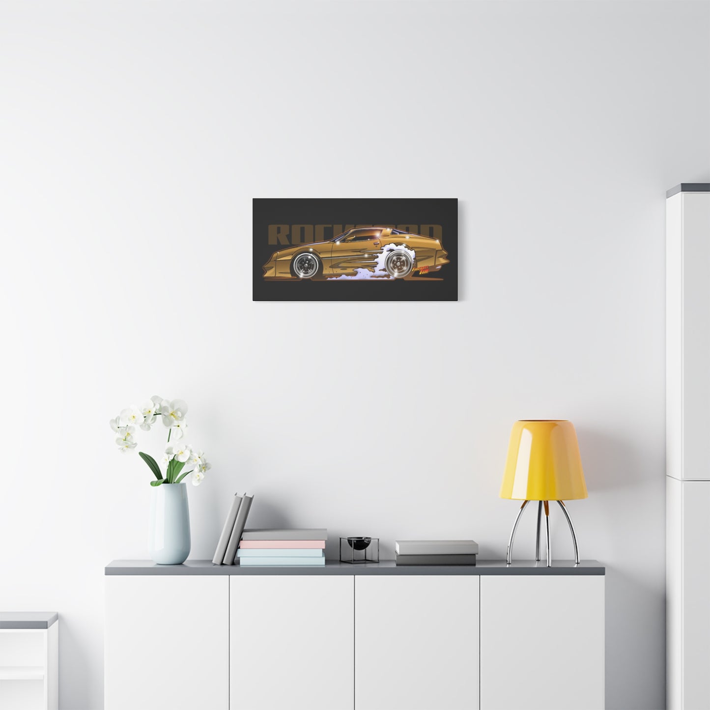 ROCKFORD FILES Pontiac Firebird Fireball Art Canvas Wall Print