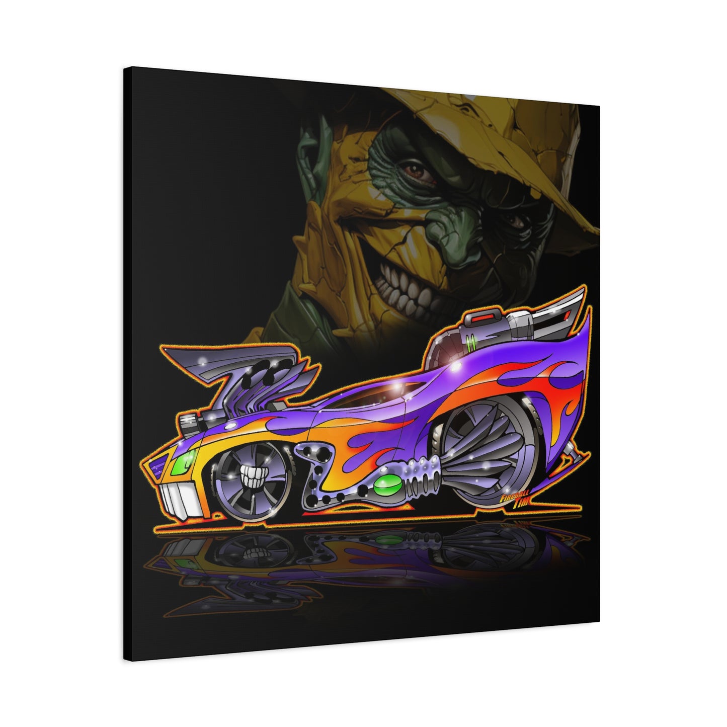 SON OF THE MASK Musclecar Fireball Art Canvas Print