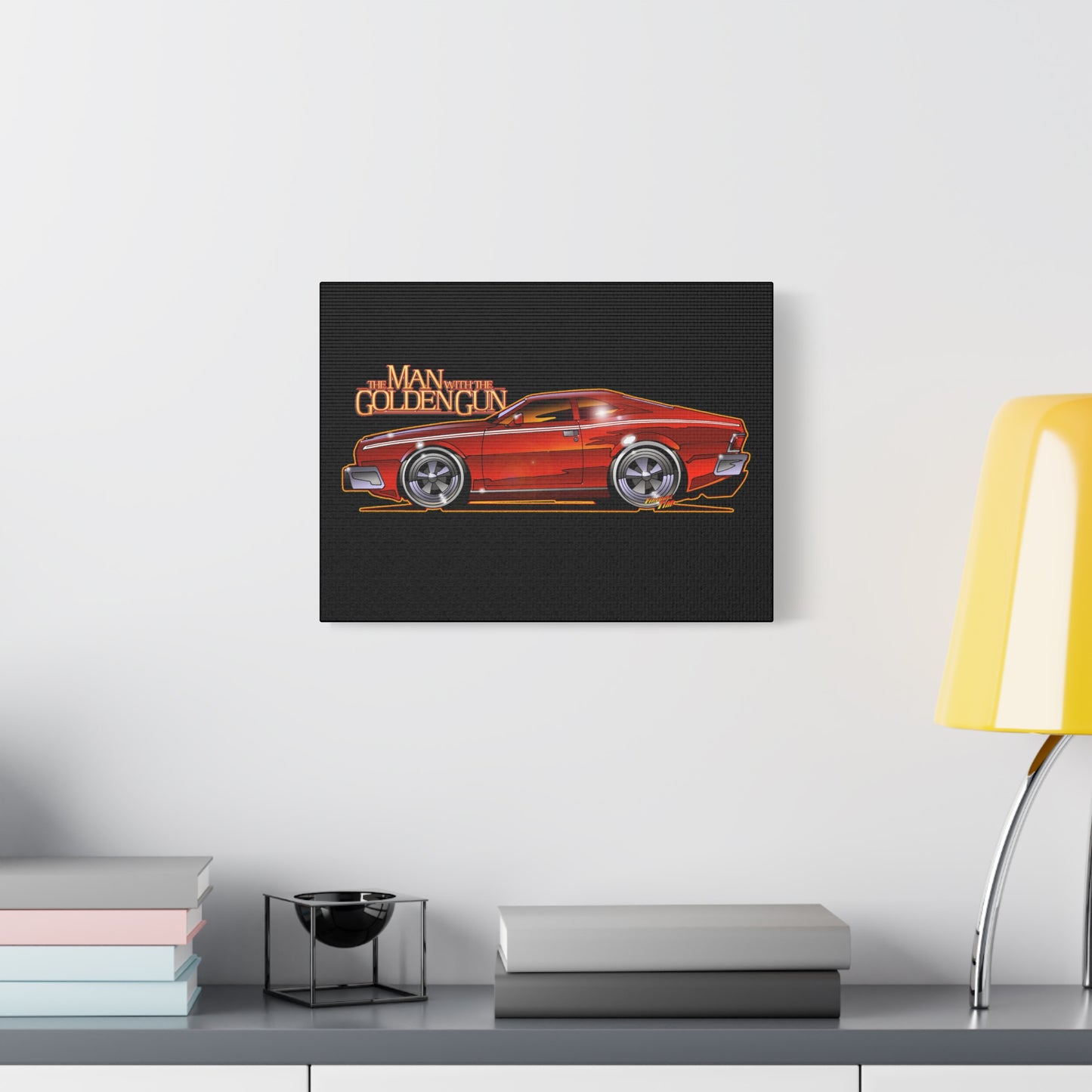 MAN WITH THE GOLDEN GUN AMC Hornet James Bond Fireball Art Canvas Print