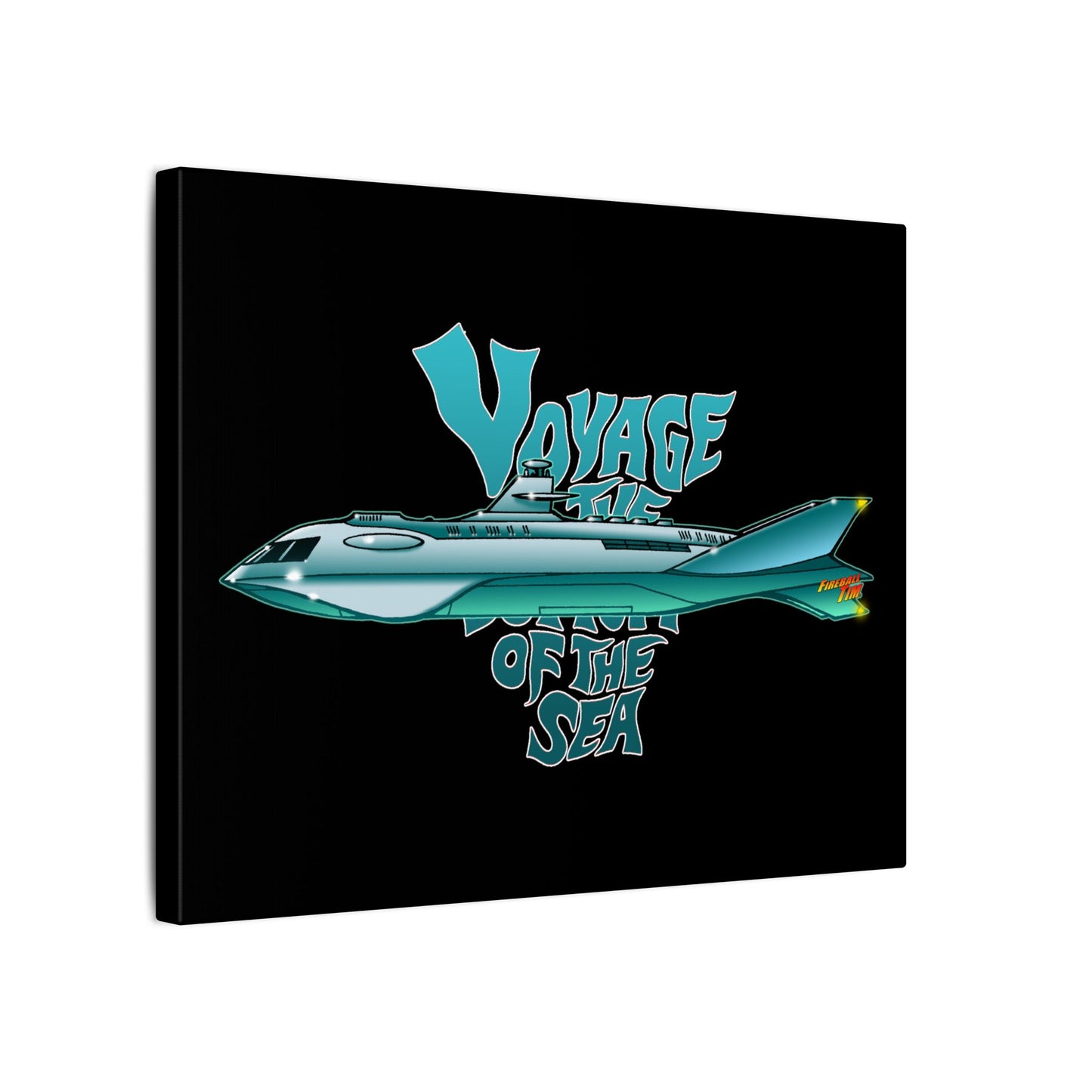 VOYAGE TO THE BOTTOM OF THE SEA Submarine Fireball Art Canvas Print - 11x14
