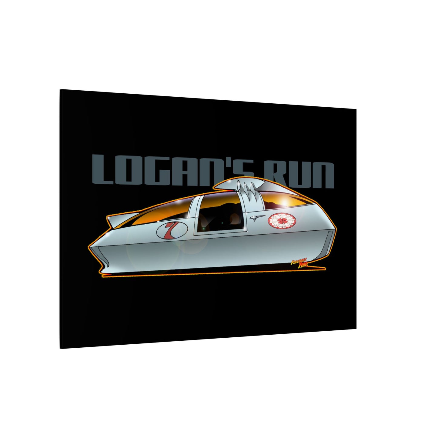 LOGAN'S RUN Sci Fi TV Car Collectible Fireball Art Canvas Print