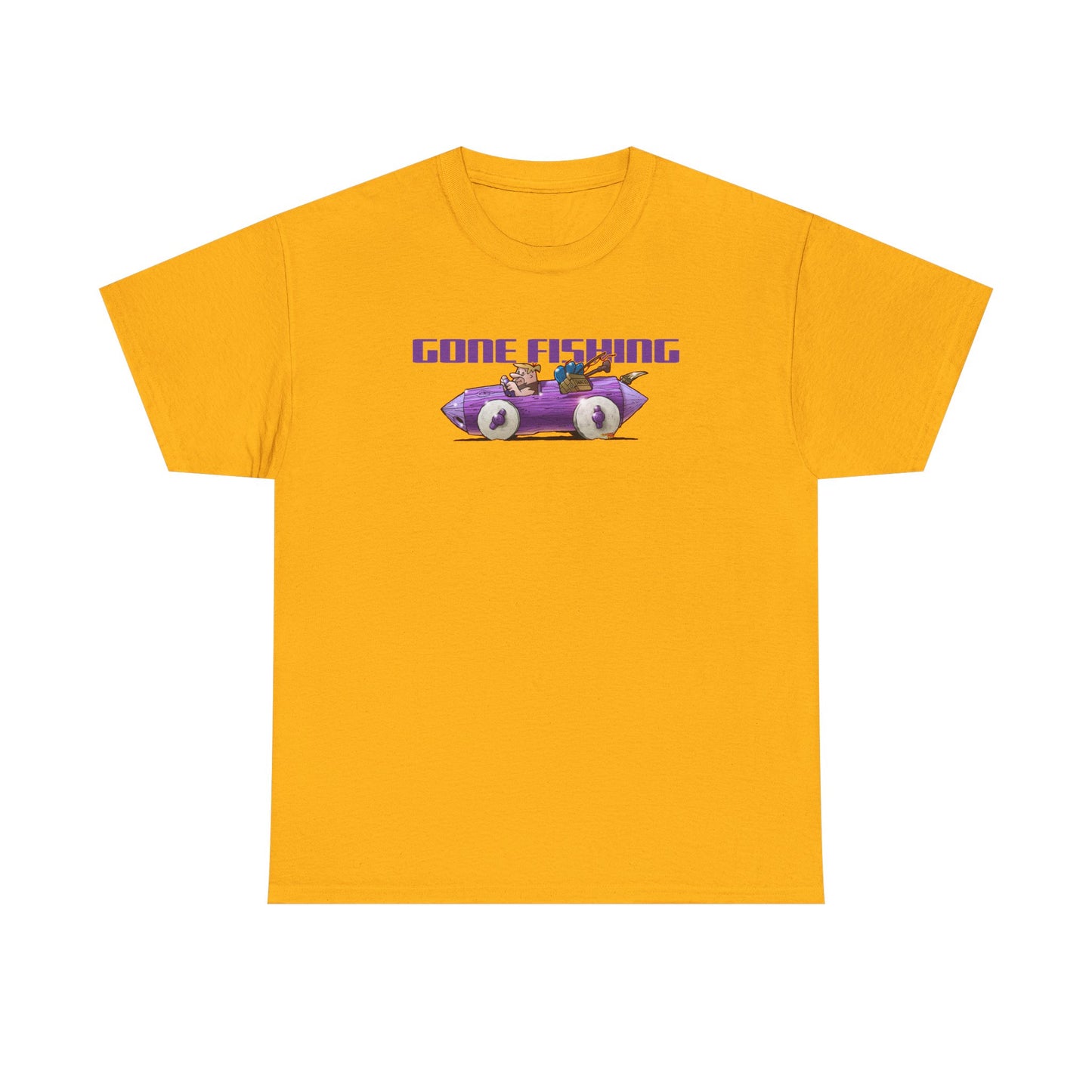 FLINSTONES BARNEY RUBBLE Gone Fishing Fireball Tee Shirt - Multiple Colors