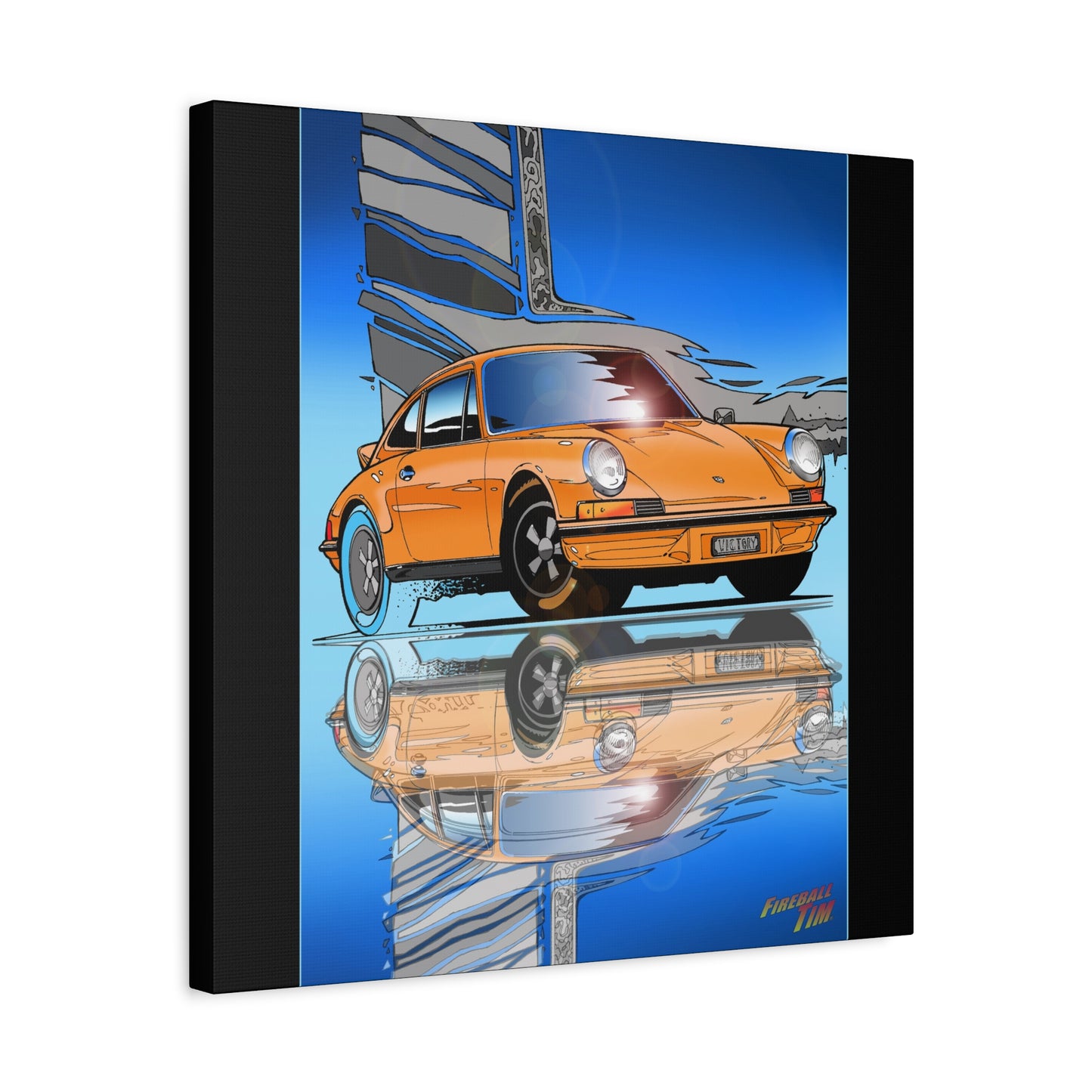 PORSCHE 911 CARRERA RSR IROC Fireball Art Canvas Print