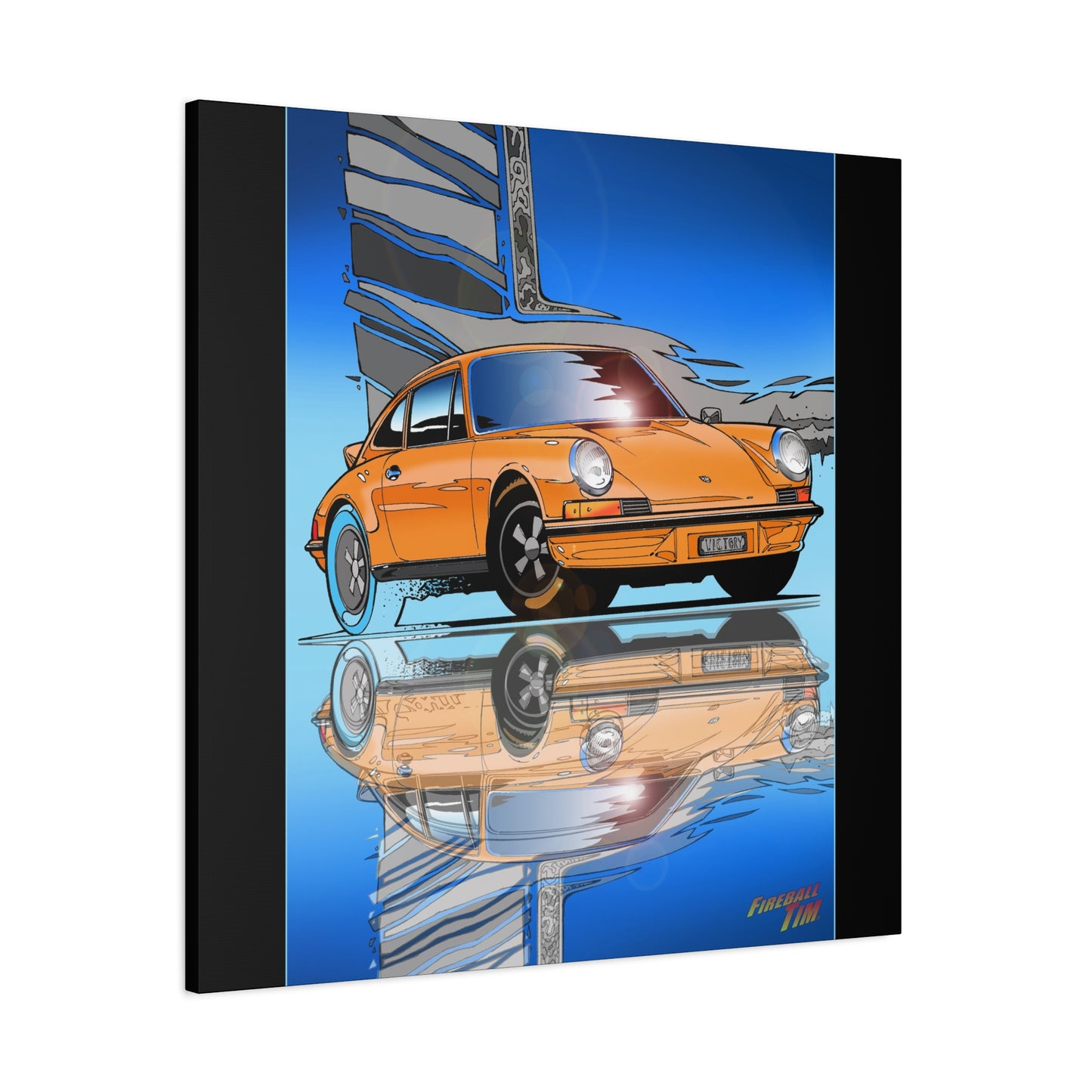 PORSCHE 911 CARRERA RSR IROC Fireball Art Canvas Print