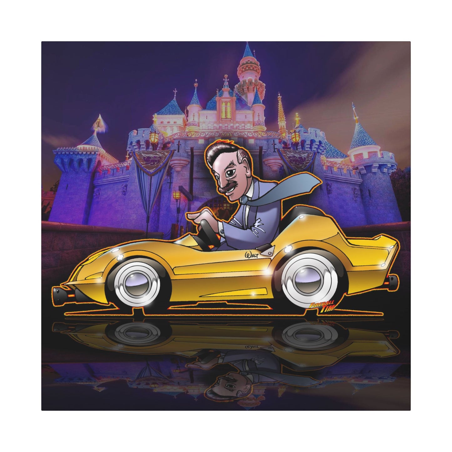 AUTOPIA CLASSIC Walt Disney Fireball Art Canvas Print